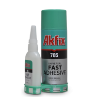 Клей Akfix 705 с активатором для экспресс склеивания GA060 (200мл+65гр)