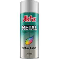 Акриловая аэрозольная краска блеск металла Akfix 400мл