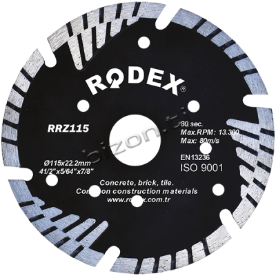 Отрезной диск (турбо) RODEX