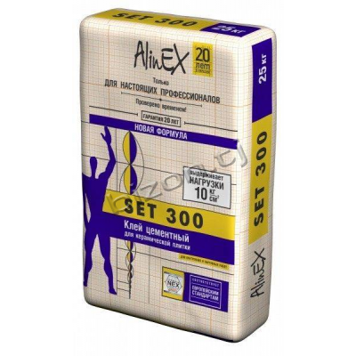 Клей цементный " Alinex SET 300", 25 кг
