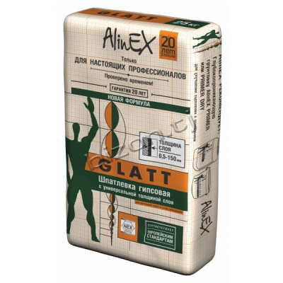 Шпатлевка гипсовая “Alinex” GLATT, 25кг.
