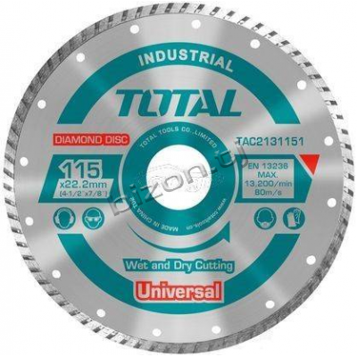Алмазный диск универсальный Total TAC2131151, 115х22.2мм