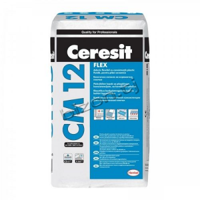 Клей для керамогранита и крупной напольной плитки CERESIT CM 12, 25кг