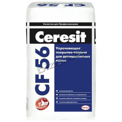 Упрочняющее полимерцементное покрытие топинг для промышленных полов CERESIT CF 56, 25кг