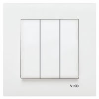 Выключатель 3-х клавишный VIKO Karre Белый, 90960X68
