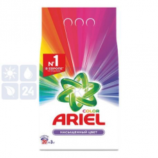 Стиральный порошок Ariel для цветного белья, насыщенный цвет (автомат), 3кг