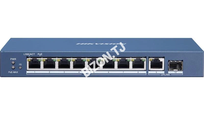 Сетевой коммутатор Hikvision DS-3E0510P-E/M, 8-портовый