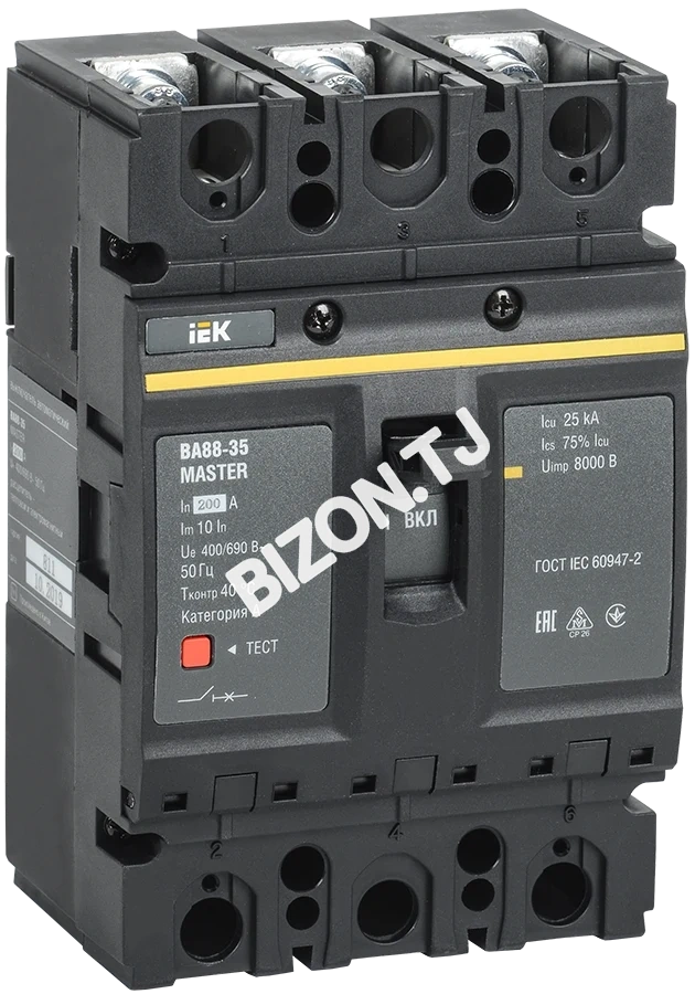 Автомат выключатель ВА88-35 3Р 125А 35кА MASTER IEK