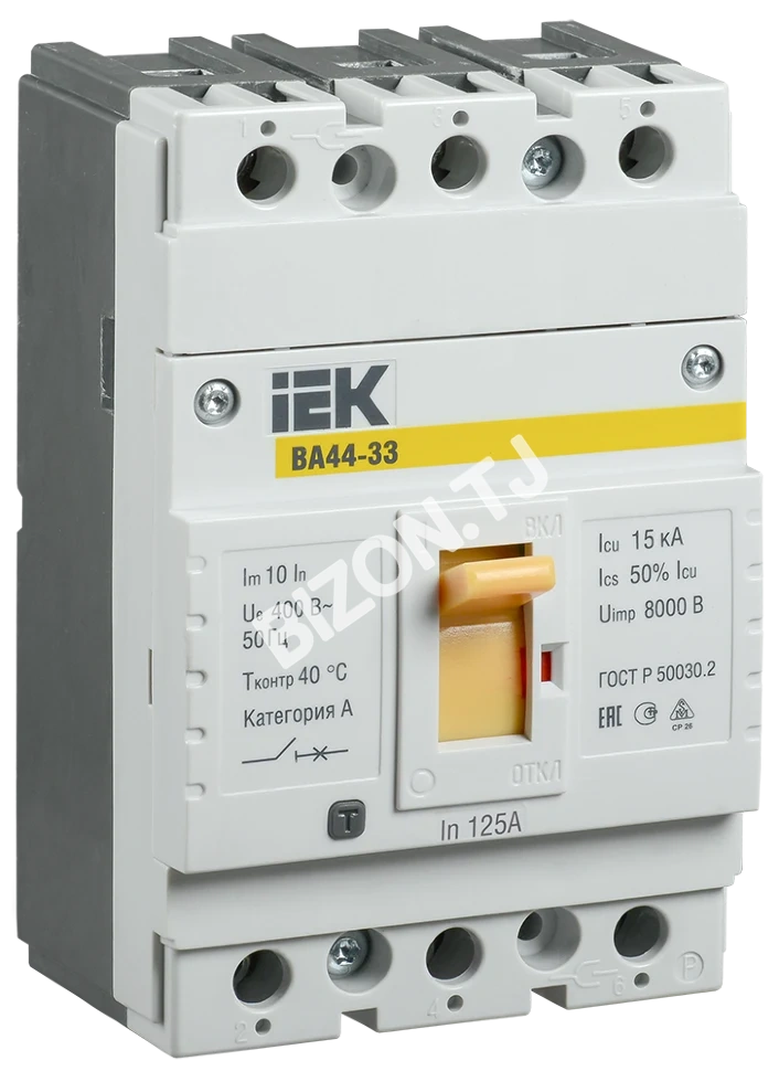 Автомат выключатель ВА44 33 3Р 125А 15кА IEK