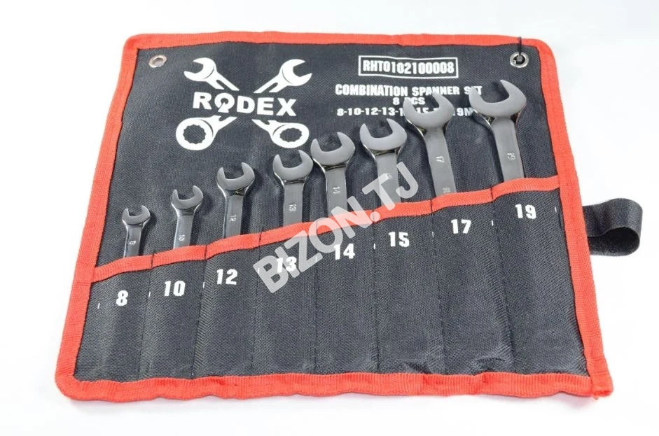 Набор комбинированных гаечных ключей RODEX, 8шт
