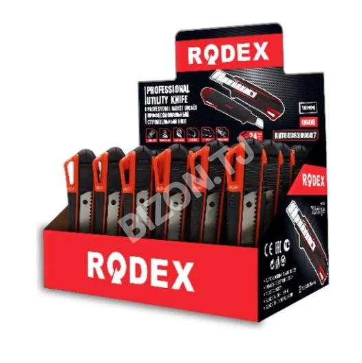 Профессиональный строительный нож RODEX, 18мм 2