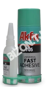 Клей Akfix 705 с активатором для экспресс склеивания GA055 (100мл+25гр)