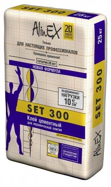Клей цементный " Alinex SET 300", 25 кг