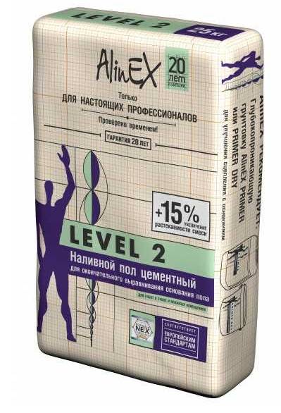Наливной пол Level2 Alinex (Левел2 Алинекс), 25кг.