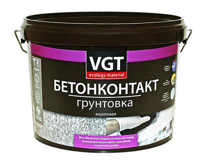 Грунтовка VGT бетоноконтакт ВД-АК-0301, 8кг.