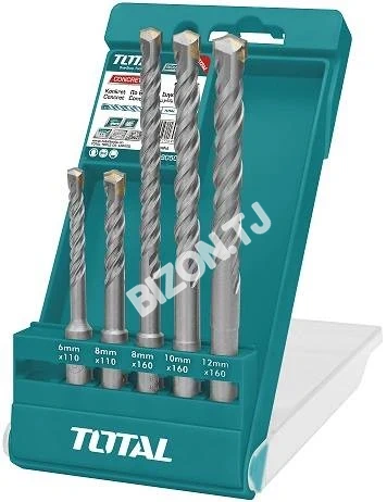 Набор буров по бетону SDS+ TOTAL TAC190501, 5шт