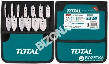 Набор плоских сверл по дереву Total TACSD70131, 13шт