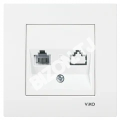 Розетка компьютерная одинарная VIKO Karre Белый, 90960Х32