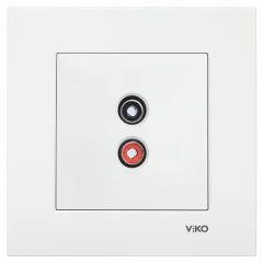 Аудио-розетка для динамиков VIKO Karre Белый, 90960037