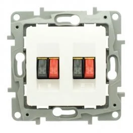 Двойная розетка для колонок LEGRAND NILOE 764581, 70х70мм, белый