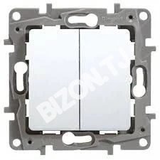 Выключатель 2кл.10A, LEGRAND NILOE 764506,белый