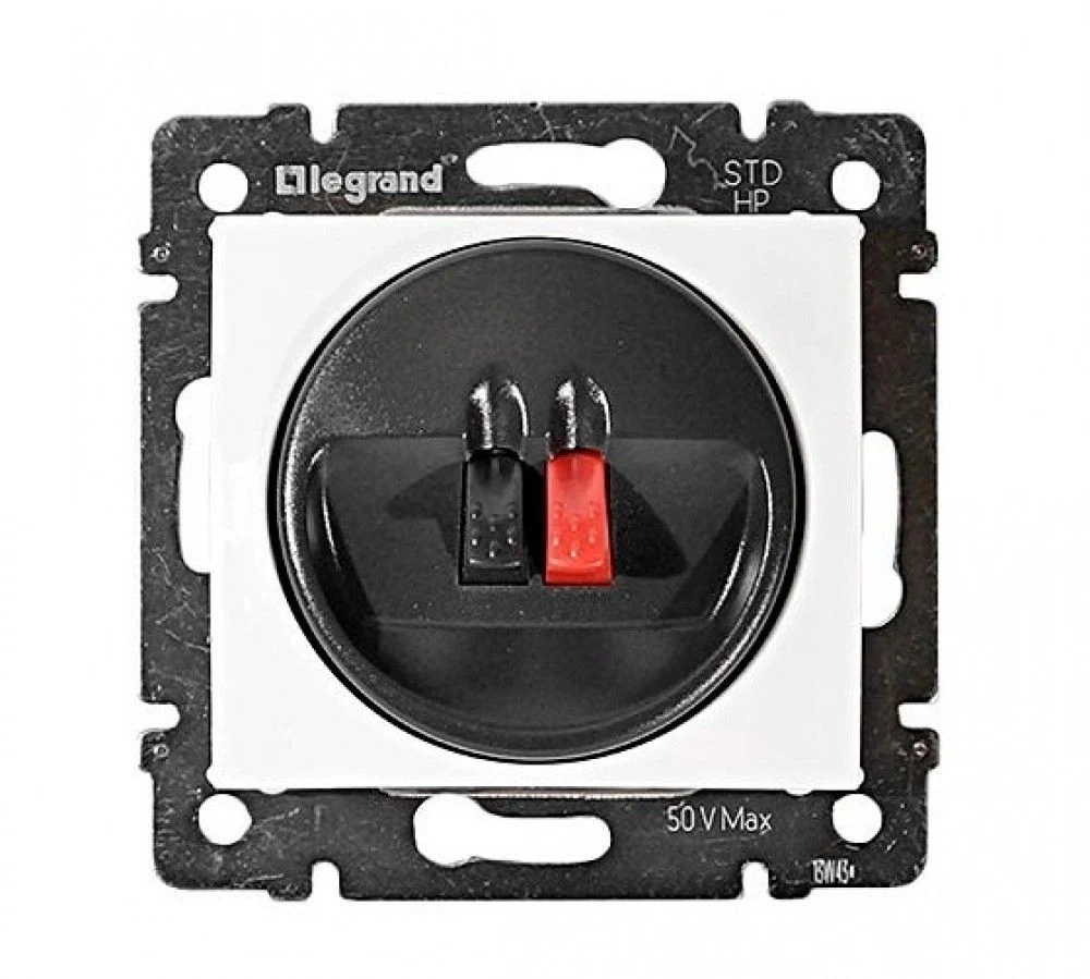 Розетка для динамика одинарная LEGRAND VALENA 774223, белая23, ,