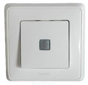Выключатель с подсветкой 10А, LEGRAND CARIVA 773610, белый