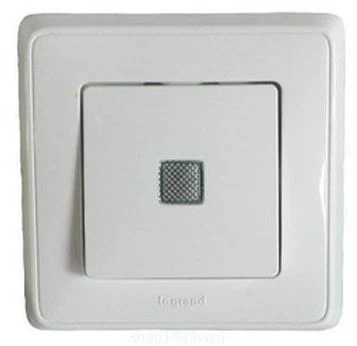 Выключатель с подсветкой 10А,  LEGRAND CARIVA 773610, белый