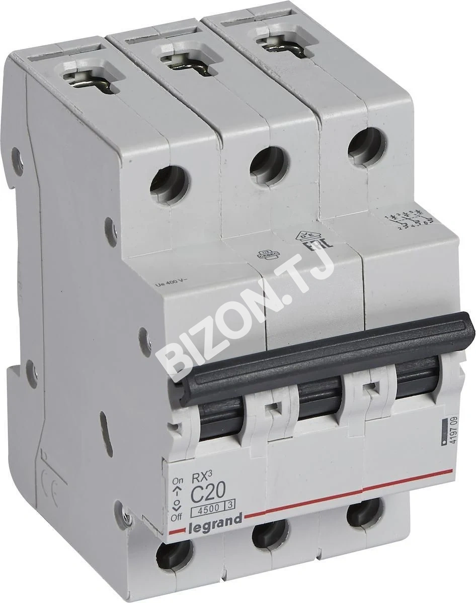 Автоматический выключатель RX3 3-полюс 20А, LEGRAND 419709, 4,5кА