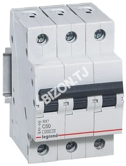 Автоматический выключатель RX3 3-полюс 50А, LEGRAND 419713, 4,5кА