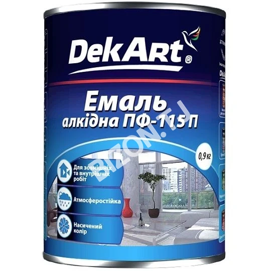 Краска эмаль алкидная ПФ-115П, 0,9кг