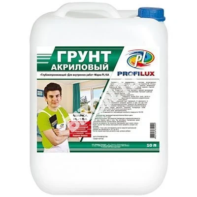 Акриловый грунт для врутренних работ PROFILUX PL-16A, 5л