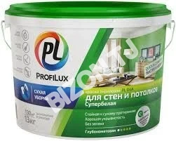 Акриловая краска для стен и потолков PROFILUX PL-04A, 13кг
