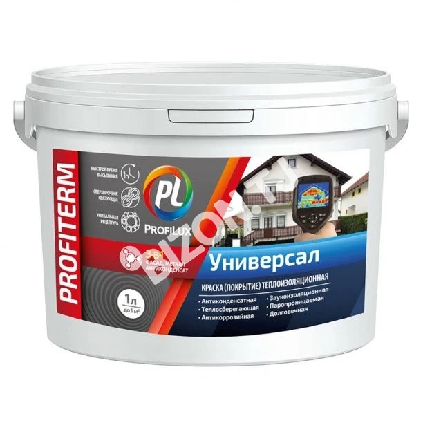 Краска теплоизоляционная PROFILUX PROFITERM Универсал 10л