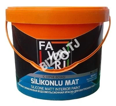 Внутренняя краска FAWORI SILICONE MATT INTERIOR PAINT WHITE 15л, (24,6кг)