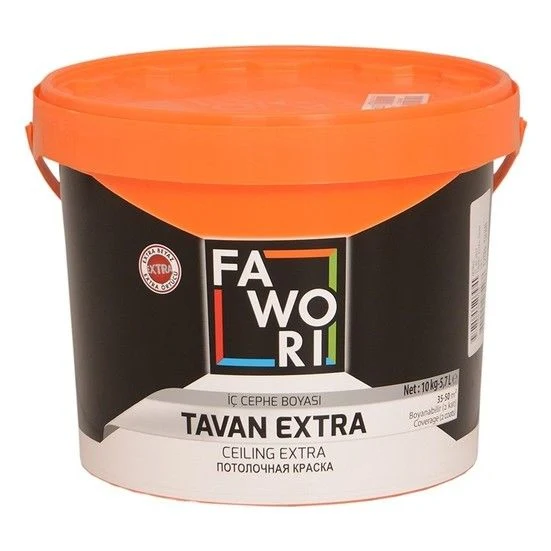 Внутренняя потолочная краска FAWORI EXTRA CEILING INTERIOR PAINT WHITE, 3,5кг