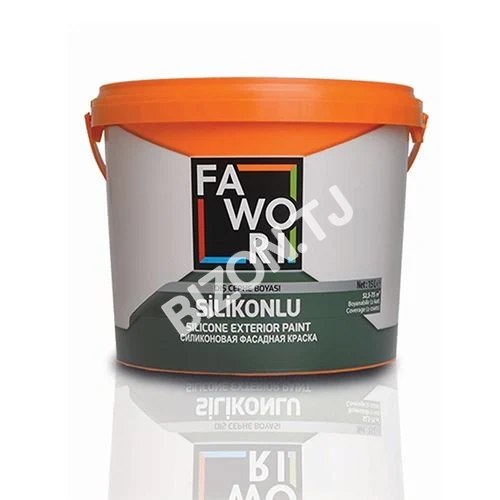 Фасадная краска FAWORI SILICONED EXTERIOR PAINT WHITE 7,5л, (11.8кг)