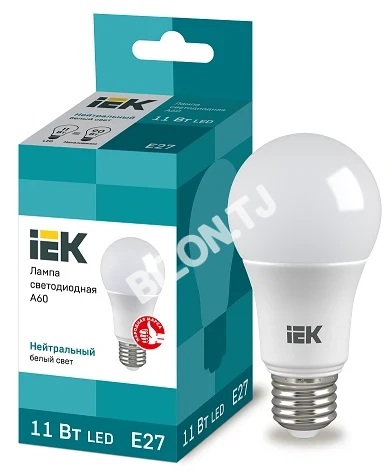 Лампа светодиодная IEK A60 шар 11Вт 230В 4000К E27
