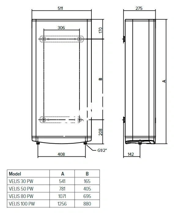Электрические накопительные водонагреватели Ariston ABSE VLS PRO PW 100 3