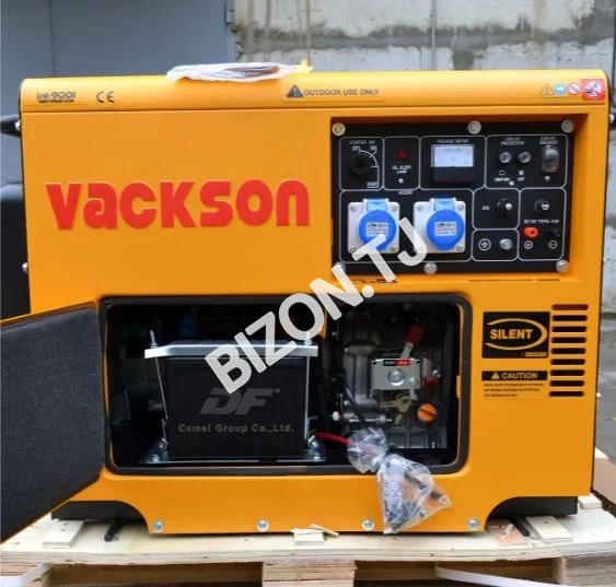 Генератор дизельный VACKSON KDE6700T 5.5 кВт в шумопоглощающем кожухе, однофазный 4