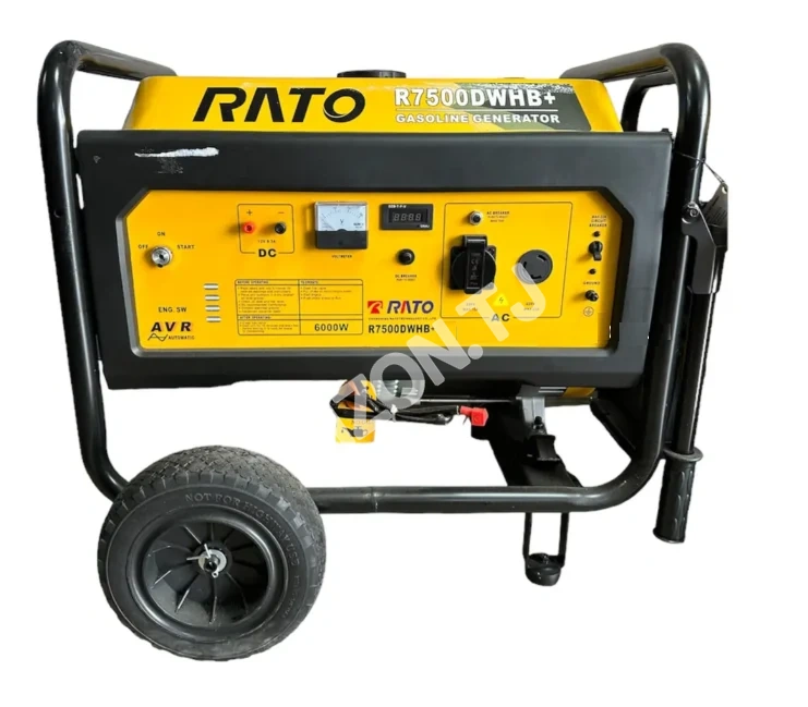 Бензиновый генератор RATO R7500DWHB+ 6кВт, однофазный