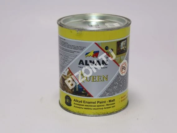 Матовая черная краска Alvan queen 199, 0.95кг