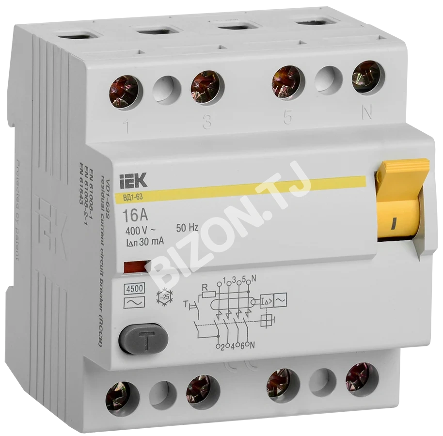 УЗО ВД1-63 4Р 16-100А 30мА IEK