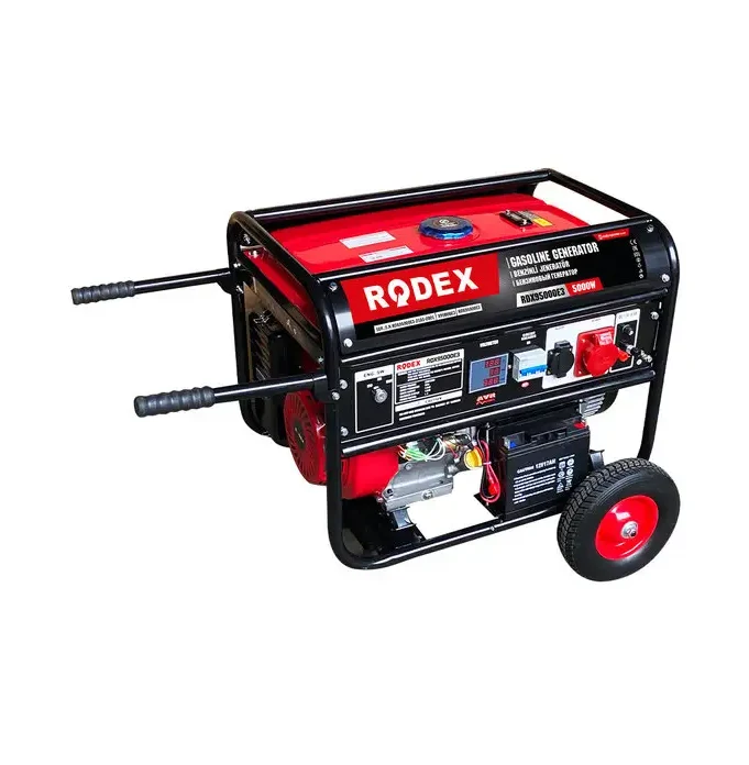Генератор бензиновый RODEX RDX95000E3, 5кВт, однофазный и трехфазный