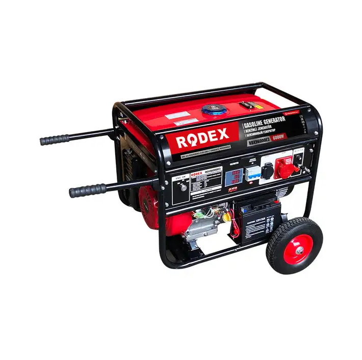 Генератор бензиновый RODEX RDX96000E3, 6,2кВт, однофазный и трехфазный