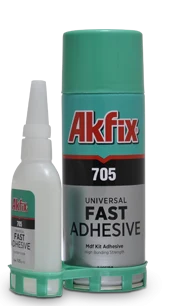 Клей Akfix 705 с активатором для экспресс склеивания GA061 (250мл+65гр)