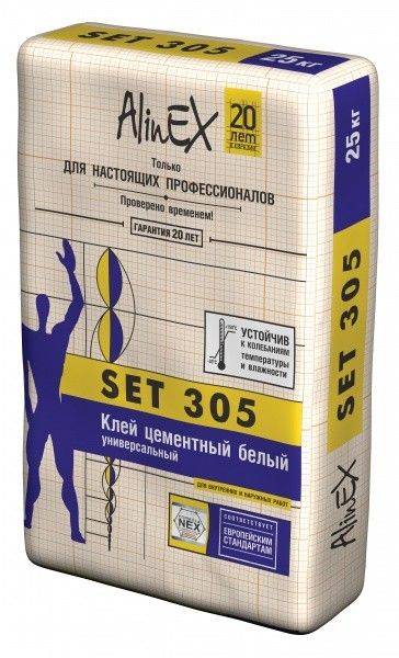 Клей цементный "Alinex SET 305", 25 кг