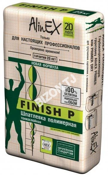 Шпатлевка гипсовая “Alinex” FINISH, 25кг.