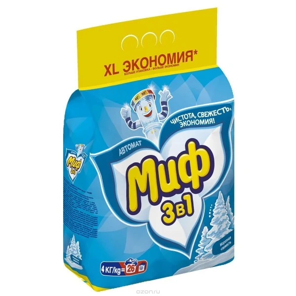 Стиральный порошок Миф 3в1 автомат, 4кг