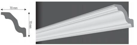 Потолочный плинтус(Багет) Vidella W70 70x70mm